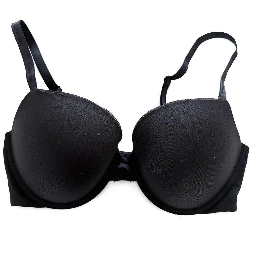 Calvin Klein Constant Push Up Plunge Bra Black - 36D